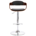Vidaxl tabouret de bar contreplaqu� et tissu gris