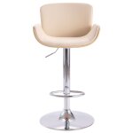 Vidaxl tabouret de bar crme similicuir