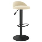 Vidaxl tabouret de bar crme velours