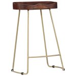 Vidaxl tabourets de bar gavin lot de 2 bois de manguier massif