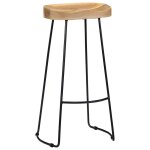 Vidaxl tabourets de bar gavin lot de 2 bois de manguier massif
