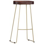 Vidaxl tabourets de bar gavin lot de 2 bois de manguier massif