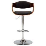 Vidaxl tabouret de bar gris bois courb� et tissu