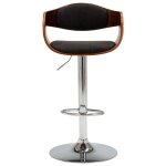 Vidaxl tabouret de bar gris bois courb et tissu