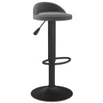 Vidaxl tabouret de bar gris fonc� velours