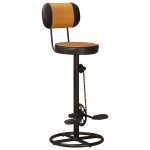 Vidaxl tabouret de bar imprim� en toile lot de 2 cuir ch�vre v�ritable