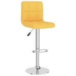 Vidaxl tabouret de bar jaune moutarde tissu