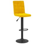 Vidaxl tabouret de bar jaune moutarde velours Vidaxl tabouret de bar jaune moutarde velours
