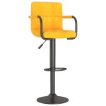 Vidaxl tabouret de bar jaune moutarde velours Vidaxl tabouret de bar jaune moutarde velours