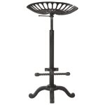 Vidaxl tabouret de bar noir fonte