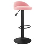 Vidaxl tabouret de bar rose velours
