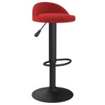 Vidaxl tabouret de bar rouge bordeaux velours