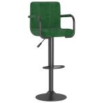Vidaxl tabouret de bar vert fonc� velours