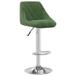 Vidaxl tabouret de bar vert fonc� velours