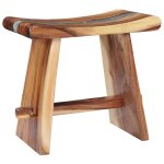 Vidaxl tabouret bois de suar solide et polyr�sine