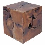 Vidaxl tabouret marron 40x40x45 cm bois de teck massif