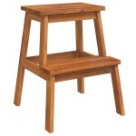 Vidaxl tabouret - escabeau 2 marches 40x38x50 cm bois d'acacia solide