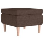Vidaxl tabouret avec pieds en bois marron tissu