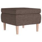 Vidaxl tabouret avec pieds en bois taupe tissu Vidaxl tabouret avec pieds en bois taupe tissu