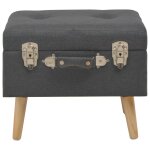 Vidaxl tabouret de rangement 40 cm gris foncé tissu Vidaxl tabouret de rangement 40 cm gris foncé tissu