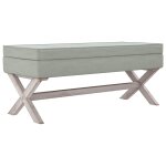 Vidaxl tabouret de rangement gris clair 110x45x49 cm velours