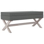 Vidaxl tabouret de rangement gris fonc 110x45x49 cm tissu