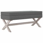 Vidaxl tabouret de rangement gris fonc� 110x45x49 cm tissu