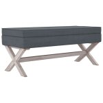Vidaxl tabouret de rangement gris fonc� 110x45x49 cm velours