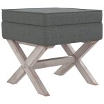 Vidaxl tabouret de rangement gris fonc 45x45x49 cm tissu