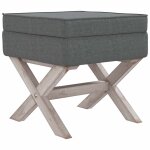 Vidaxl tabouret de rangement gris fonc� 45x45x49 cm tissu