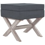 Vidaxl tabouret de rangement gris fonc 45x45x49 cm velours
