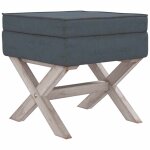 Vidaxl tabouret de rangement gris fonc� 45x45x49 cm velours