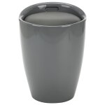Vidaxl tabouret de rangement gris similicuir