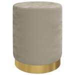 Vidaxl tabouret de rangement rond gris fonc� velours 31 x 37 cm