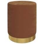 Vidaxl tabouret de rangement rond marron velours 31 x 37 cm Vidaxl tabouret de rangement rond marron velours 31 x 37 cm