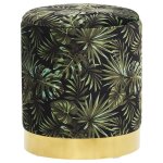 Vidaxl tabouret de rangement rond multicolore tissu 31 x 37 cm