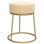 Vidaxl tabouret rond abricot velours Vidaxl tabouret rond abricot velours