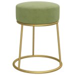 Vidaxl tabouret rond vert moutarde velours Vidaxl tabouret rond vert moutarde velours