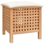 Vidaxl tabouret de salle de bain 48x47, 5x52 cm bois massif de noyer Vidaxl tabouret de salle de bain 48x47, 5x52 cm bois massif de noyer