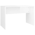 Vidaxl tabouret de toilette blanc brillant70x35x45cm bois d'ing�nierie
