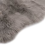 Vidaxl tapis 60 x 90 cm peau de mouton synthtique gris clair