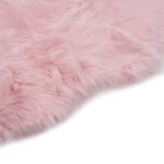 Vidaxl tapis 60 x 90 cm peau de mouton synthtique rose