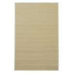 Vidaxl tapis en bambou 100x160 cm naturel
