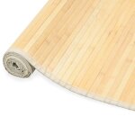 Vidaxl tapis en bambou 100x160 cm naturel
