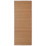 Vidaxl tapis en bambou marron � latte rectangulaire 120 x 180 cm