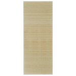 Vidaxl tapis en bambou naturel � latte rectangulaire 120 x 180 cm