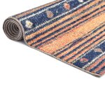 Vidaxl tapis bleu et orange 160x230 cm pp