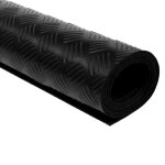 Vidaxl tapis en caoutchouc antidrapant 1, 5x2 m 3 mm quadrillage