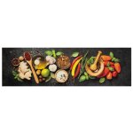 Vidaxl tapis de cuisine lavable impression d'�pices 45x150 cm velours