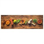 Vidaxl tapis de cuisine lavable impression d'�pices 60x180 cm velours